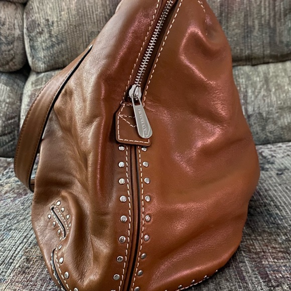 Michael Kors Extra-Large Studded Leather Weekender Bag. - Picture 9 of 16